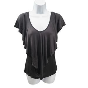 Wet Seal Y2K women's flowy witchy top black NWT Size XL fairy whimsigoth